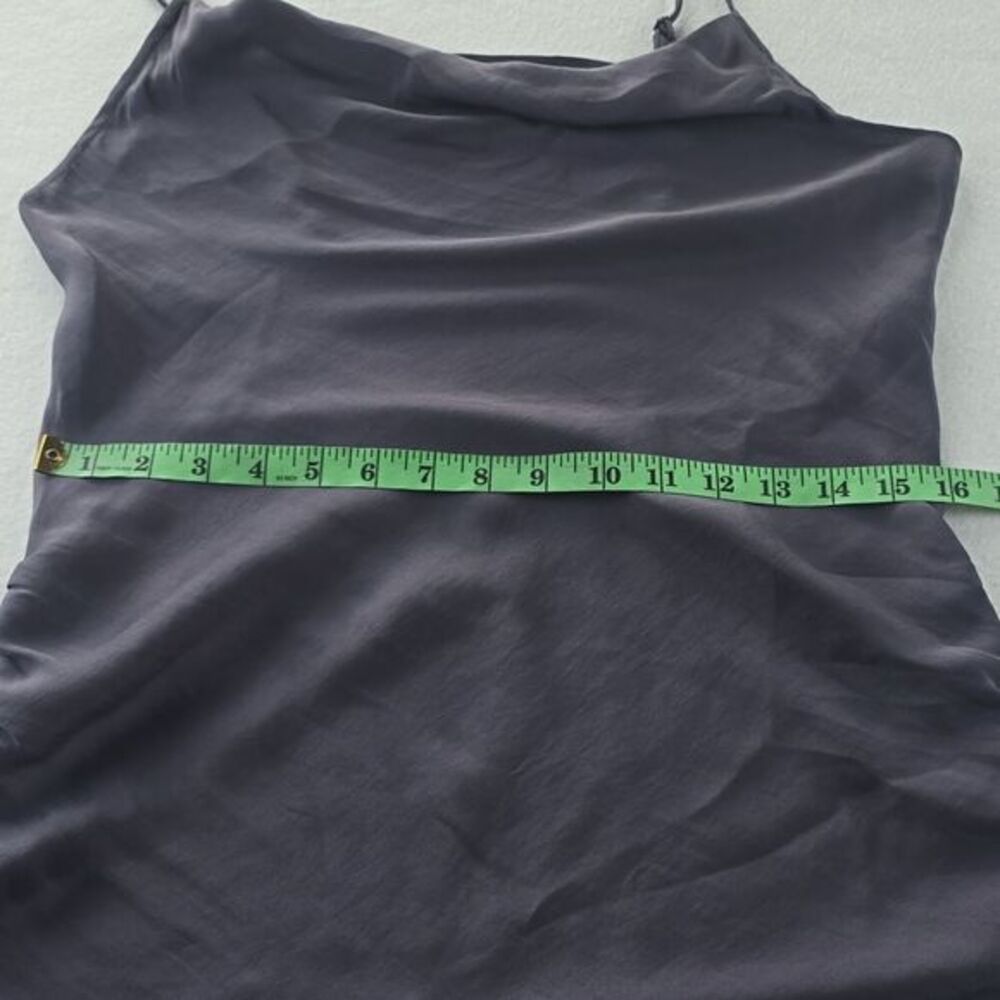 Free People‎ Day To Night Adjustable Cowl Neck Slip Dress Anthracite Gray Medium - Picture 7 of 8
